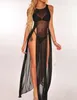 long sheer cover up dress