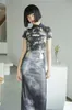 Cheerart Vintage Hollow Out High Taille POUNTERKROOK Zomerprintlaag Mesh Lang Midi Rok Gray Bodycon Ladies Rok 210331