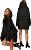 Abrigo abajo de las mujeres invierno ropa solidez de la ropa larga parkas con capucha parkas boutique Outwear GreatCoat Fashion Fashion Cape suelto de alta calidad Abrigos irregulares