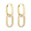 Boucles d'oreilles de créateur Perle Hoop Boucle d'oreille Celebrity Tempérament Ovale Exagéré Tendance Oreille Charme Cadeaux De Fête Bijoux Double Mode Boucles D'oreilles Vintage