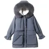 Winter Frauen Echte Natürliche Fuchs Pelz Mit Kapuze Unten Lose Mantel Parka Weibliche Dicke Warme Weiße Ente Oversize Jacke 210423