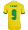 Brasile G.Jesus Richarlison Jersey Soccer Vinicius Jr 2021 22 Brasil Marquinhos Maillots de Foot Gabi Casemiro E.Ribeiro Kit di camicia da calcio