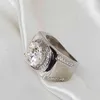 Meibapj vvs1 d cor 1/2 / 3 s diamante anel simples para homens real 925 esterlina prata charme fino casamento jóias