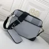 N50017 Trio Messenger Bag 3 قطعة مجموعة من الرجال الجرافيت Canvas Crossbody Fashion Man Man Lattice Handtice Handbag Purse Pouch N50027