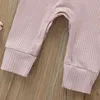 2022 Roupas infantis outono recém-nascido bebê macacão ribbed jumpsuit recém nascido meninos roupas menina criança romper roupa de bebê g220223