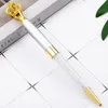 BallPoint Pennor 1 st Lytwtws Creative Crown Metal Pen Office Rotera School Stationery Supply Teacher Present Spinning Glänsande