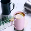 400ml Industrial Style Vintage Beer Mug Coffee Mugs 304 Stainless Steel Tumbler with Handgrip Milk Water Cup Bar Drinkware