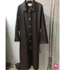 PU Leather Trench Coat Kobiety Oversize Długi Wysokiej Jakości Koreański Wiatrówka Single Breasted Ladies Streetwear 210421