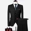 Suit Male 3 -częściowy zestaw biznesowych garnitury Blazery duże rozmiar butikowy garnitur Slim Highend Formal Party Wedding Regularnie dla 2614037