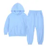 2-13 år Barnkläder Satser 2021 Höst Baby Girls Långärmad Hooded Sweatshirt Sweatpants Casual TrackSuit Toddler Boys Clothes Set