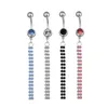 YYJFF D0149 Anello per ombelico stile corona 4 colori 14Ga 10 mm Lunghezza 20 pezzi Gioielli per piercing alla moda