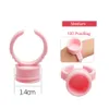 100Pcs Disposable Eyelash Extension Glue Rings Pink Cups Eye Lash Glues Holder Holder glue container Tattoo Pigment2352672