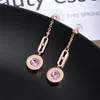 Pendientes de tuerca con números romanos, pendientes de tuerca de concha turquesa, joyería de prosperidad de acero inoxidable chapada en oro de 18 quilates para hombres y mujeres, Unisex