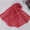 Wrinkle algodão hijab lenço senhora sólida cores ruga xales liso cabeça macia envolve lenços muçulmanos grande pashmina 180 * 70 cm