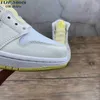 With box 1 Mid SE Voltage Yellow man women basketball shoes authentic athlete jumpman 1s genuine leather outdoor sport sneakers size 7-12