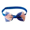 Independence Day Pet Cats Dog Collar Bow Slips Justerbar Nackband Katt Hundar Knot Kretsar Grooming Tillbehör Husdjur Valp Produktleveranser