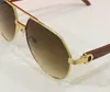 Erkekler için Altın Ahşap Pilot Güneş Gözlüğü Kahverengi Gradyan Güneş Tonları Sürüş Gözlükleri Occhiali da Sole Firmati UV400 Koruma Göz Aşımı Su5374728
