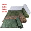 2 * 3m 3 * 3 Vit Mesh Militär Camouflage Nets Förstärkt för trädgårdsmarkning utomhus Pergola Dölj Sun Shelter Shade Gazebo 3x3 3x5 Y0706