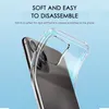 Miękkie TPU Przezroczyste z Bumper Edge Clear Telefon Case Chronić Pokrycie Wstrząsy Szafy dla iPhone 13 11 12 Pro Max 7 8 x XS Uwaga 10 S10