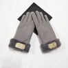 Nya Kvinnors Canvas Cashmere Handskar Höst Varm Plush Windproof Five-Finger Fashion Mittens 201