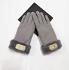 Nya Kvinnors Canvas Cashmere Handskar Höst Varm Plush Windproof Five-Finger Fashion Mittens 201