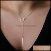 Chaînes Colliers Pendentifs Bijoux Chaînes Minimaliste Simple Métal Collier Court Cadeaux Europe Et États-Unis Drop Delivery 2021 Y7Qgp