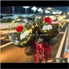 Evento material festivo entrega de jardim em casa 2021 LED Luminous Balloon Bouquet Transparente Bobo Ball Rose do dia dos namorados do dia do dia dos namorados anivers￡rio