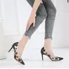 Dress Shoes Autumn Women's High Heels Fashion Transparent Pump Rhinestone Star Pointed Stiletto Single Women