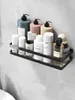 Tuqiu Bathroom Shelf Bathroom Storage Holder SUS 304 Bath Shower Shelf Black Bath Shampoo Holder Basket Holder Corner shelf 210724