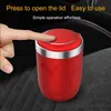 Bil med LED Light Push Typ Multifunktionell Auto Vehicle Cigarette Ashtray Holder Inredning