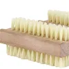 Brosse de Massage en bois, produit de nettoyage des ongles à deux faces, compacte, délicate, pratique, de haute qualité