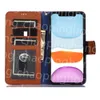 Flip Wallet Phone Cases For IPhone 15 14 13 Pro Max i 12 11Pro XS XR X 7 8 P Luxury Four Corners Stitching Leather Card Holder Pocket Kickstand Brown Flower Women Men Cover