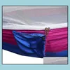 Hammocks Furniture Home & Gardenwholesale- 260*140Cm Double With Mosquito Net Outdoor Cam Survival Garden Hunting Leisure Parachute Cloth Sw