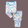 Neonati maschi Vestiti Abiti Cotone Bambini Indumenti da notte Set T-shirt per bambini Pantaloni Set 2 pezzi Pigiama 2 3 4 5 6 7 anni PJ'S Soft 210413
