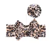 Fashion Print Leopard Bow Niño Diadema Infantil Niño Soft Chiffon Elástico Bowknot Hairband Bebé Accesorios para el cabello
