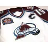 24S 374040TAGE 1996 Stanley Cup Joe Sakic Colorado Avalanche White broderade hockeytröjor Anpassa alla namn och siffror tröja