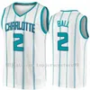 2021 Yeni Dikişli Ucuz Erkek LaMelo Topu # 2 2020-21 Mint Green City Association Teal Icon Taslak Basketbol Forması Nefes Alabilir Boyut S-2XL