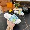 2021 top designer femmes hommes brillant pantoufles été mode homme femme plat plage diapositives couples cool sandales avec boîte grande taille 35-46