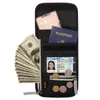 Utomhuspåsar Nylonplånbok Pass Package Business Credit ID Kort Holder Travel Supply Document Organizer Anti-stöld Skydd Cash Purse