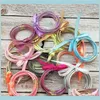 Bracelet Sell 5Pcs All Weather Bangles Filled Sile Bowknot Jelly Summer H5B02 Charm Bracelets Pe0Fi