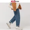 Lappster Hommes Coréen Fashions Blue Jeans Harem Mens Japonais Streetwear Denim Baggy Large Jambe Pantalon Lâche Plus Taille 5XL 210330