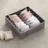 luluhut washable underwear storage box foldable 7 16 24 grids bras socks drawer organizer Multi-function home storage organizer 211112