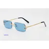 c Vintage Rimless Wire Sunglasses Men Eyewear Women for Summer Luxury Eyeglasses Glasses Frame De Sol Las Gafas With Original Case3142312
