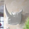 Nórdico retro artesanato resina simulação parede animal pendurado rinoceronte cabeça criativa estilo decoração 210414