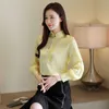 Frühling Chiffon Langarm Frauen Shirts Elegante Büro Dame Blau Frauen Tops und Blusen OL Frauen Blusen Blusa 8272 50 210528