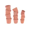 New12pcs 1/12 Miniature Accessories Mini Red clay Flowerpot Simulation Garden Flower Pot Model Toy For Dollhouse