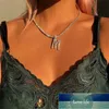 Colliers de pendentif à la lettre A-Z pour Femme Tennis Charm Collier Collier Brillant Strass Clavicule Chaîne De La Chaîne Mode Bijoux Cadeaux