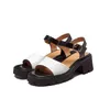 Sandels Zapatos De Piel Auténtica Para Mujer Sandalias Informales Con Correa y Hebilla Hechas a Mano Plataforma Talla 34 39 Verano 220303