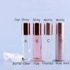 5ml Roll On Perfume Bottle Glass Metal Roller Ball Essential Oil Fragrance Container 10ml Rose Gold