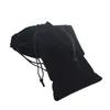 Bolsa de techo de terciopelo de terciopelo negro Bolsas de regalo Bolsa de teléfono Flocked Bolsas de joyería Bolsa de cordón de terciopelo